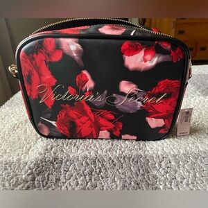 Victoria's Secret Black and Red Floral Women's Bag